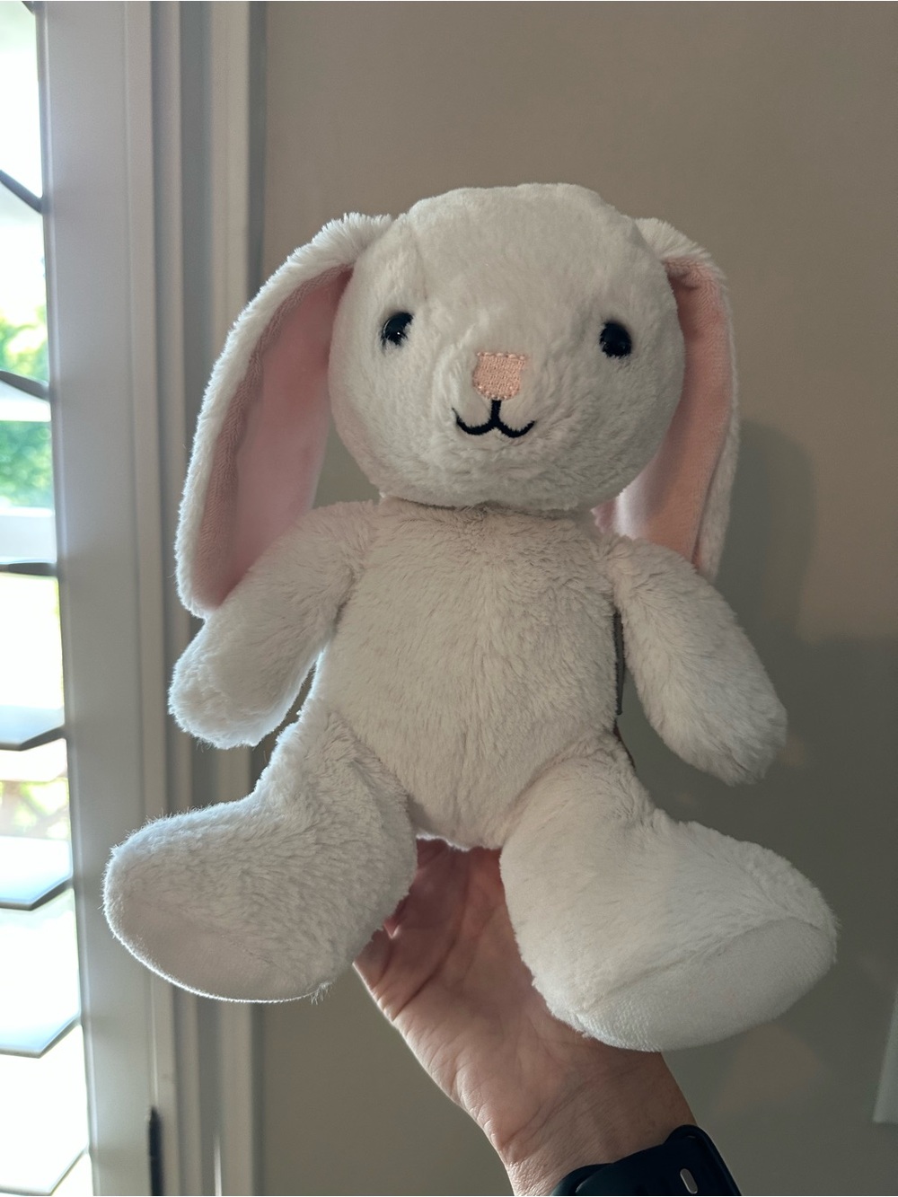 Hallmark Plush Bunny Stuffed Animal - White with Pink Ears